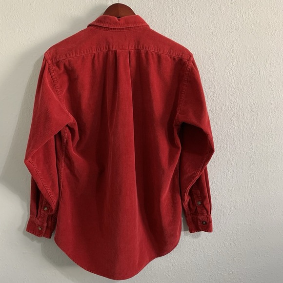 Vintage Polo Ralph Lauren Corduroy Shirt Men's XL Red Button Down Heritage 90s - Picture 5 of 13